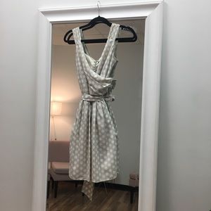 Cream dotted dress